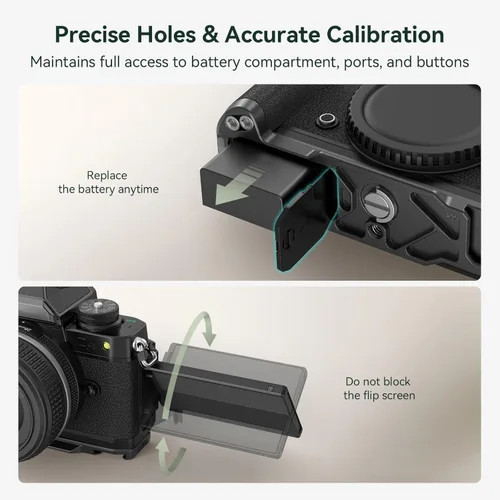 Miniatura 6 de SmallRig Z fc 4263 - Soporte de agarre en forma de L para cámara Nikon Z fc, mango lateral de estilo retro con agujero roscado de 1/4"-20, zapata