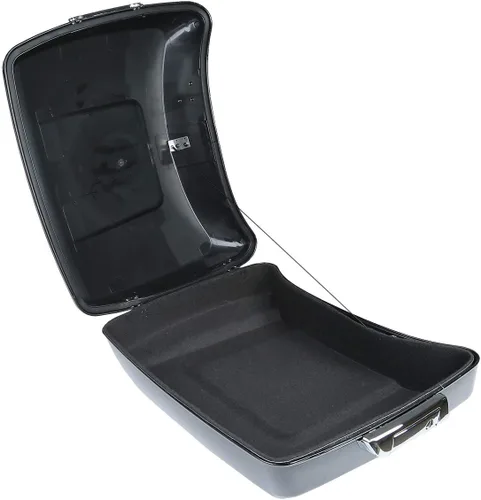 Miniatura 4 de TCMT Caja de maletero de motocicleta cortada de 10.7", respaldo envolvente, soporte de montaje para 2 personas, compatible con Harley 2014-2025 Con