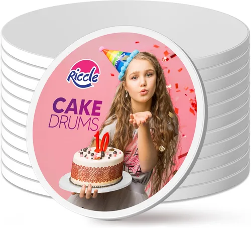 Miniatura 8 de Tableros para tartas RICCLE - Tambores para pastel de 6 pulgadas - Juego de 12 tambores para pastel con bordes lisos - Tableros para pastel