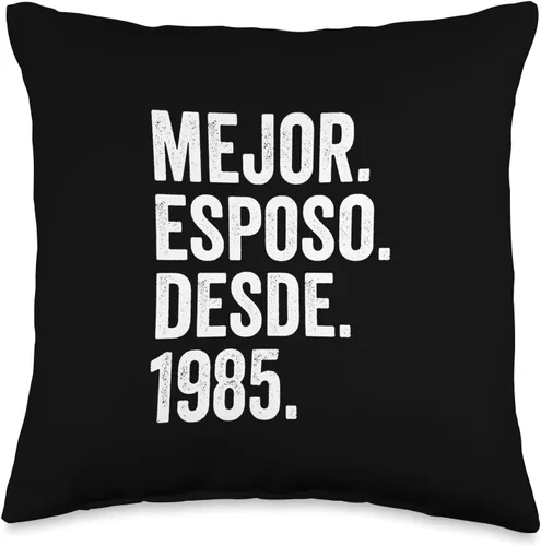 Regalos para 37 aniversario de boda 37 años Mejor Esposo Desde 1985 | 37 aniversario de boda 37 años, 16 x 16 pulgadas, multicolor