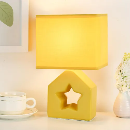 Miniatura 7 de Vera - Lámpara de mesa pequeña rosa para sala de estar como lámpara de mesita de noche para dormitorio, lámpara de mesa moderna de cerámica