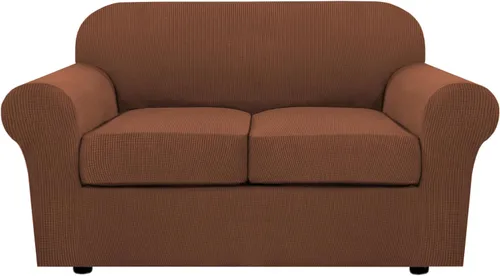 Miniatura 132 de H.VERSAILTEX - 3 fundas de sofá elásticas para 2 cojines de sofá. Fundas para muebles de sala de estar (funda base más 2 fundas de cojín de asiento)