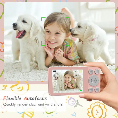 Miniatura 2 de Cámara digital para niños UHD 4K Fotografía: cámaras de apuntar y disparar de 64 MP para vlogging con tarjeta de 64 GB 18X Zoom- Cámara compacta