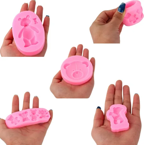 Miniatura 3 de Mujiang Moldes de silicona para fondant de chocolate, pasta de chicle de caramelo, manualidades, arcilla polimérica, decoración de pasteles, juego