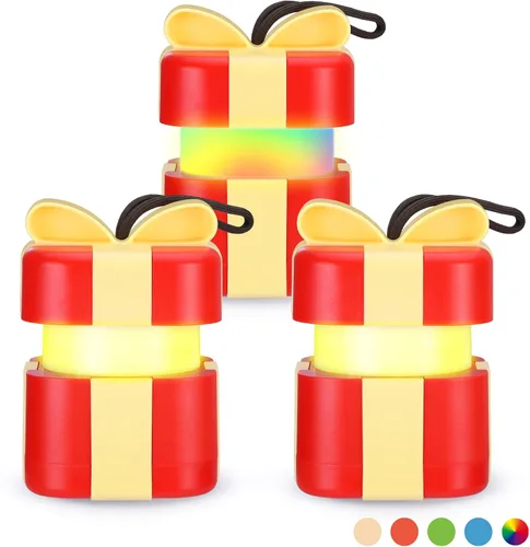Miniatura 10 de Paquete de 3 faroles para árbol de Navidad de EverBrite para regalo de Navidad, 5 modos de luz, regalos de decoración navideña para mujeres