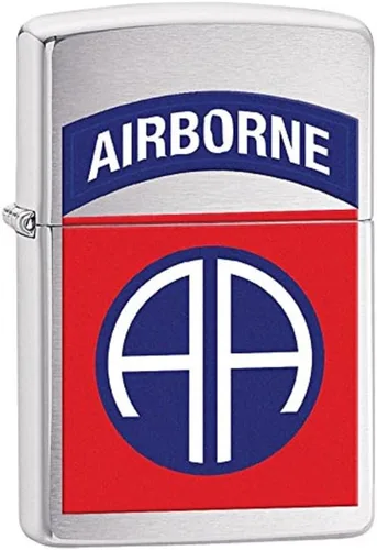 Encendedores del ejérc Brushed Chrome 82nd Airborne