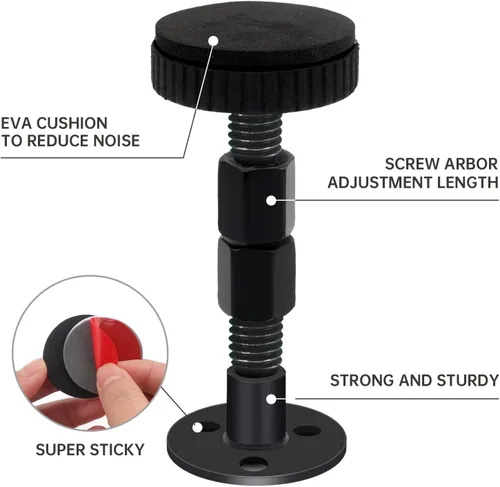 Miniatura 3 de LveSunny 4 topes de cabecera para pared, tapones ajustables para cabecero, tapón de ruido de cama para cabecero, sofá, parachoques de pared de cama