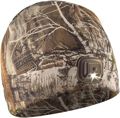 Miniatura 30 de POWERCAP - Sombrero LED con luz de 150 lúmenes, forro polar recargable con faro incorporado brillante, impermeable, cálido, talla única Mossy Oak