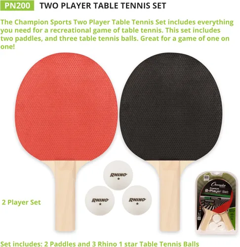 Miniatura 5 de Champion Sports Champion Sports Table Tennis Net Negro/Rojo