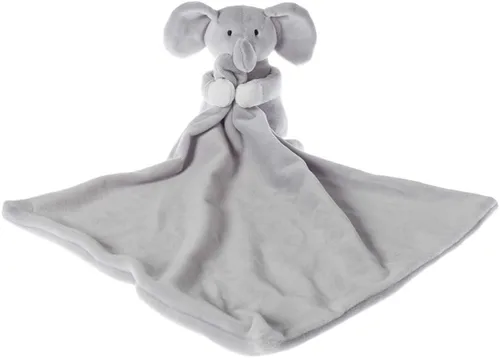 Apricot Lamb Manta de seguridad de animales de peluche, elefante gris, manta de personaje para guardería, felpa de lujo para acurrucarse (elefante