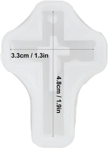 Miniatura 6 de 10 piezas de cruz de silicona de alta elasticidad fácil de liberar múltiples funciones colgante de resina de fundición de silicona cruzada