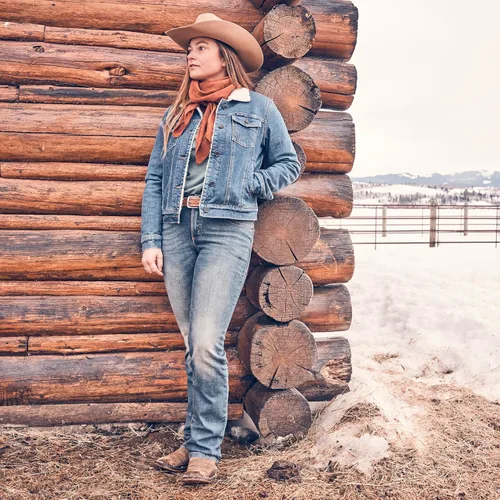 Miniatura 4 de Wrangler Jeans de equitación para mujer Q Baby Mid Rise Cut Ultimate