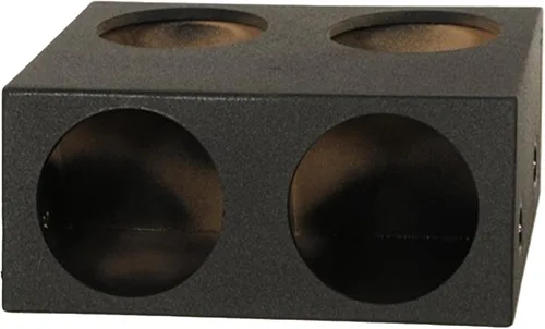 Miniatura 9 de QPower Quad Easy Set - Caja de altavoz dividida sellada de 4 agujeros, 12 pulgadas, carcasa de subwoofer, construcción de MDF, audio para automóvil