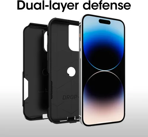 Miniatura 3 de OtterBox Funda para iPhone 14 Pro Commuter Series, negra, delgada y resistente, apta para bolsillo, con protección de puerto