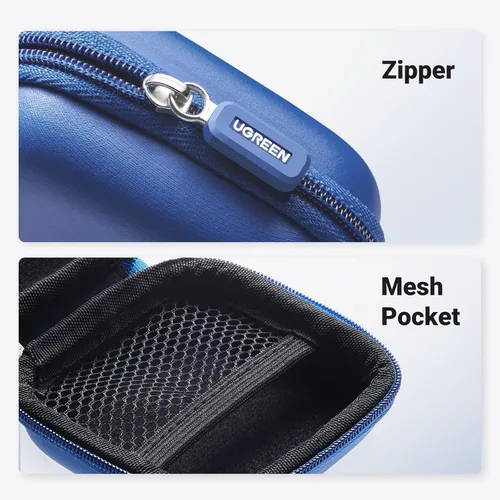 Miniatura 7 de Funda UGREEN para auriculares, Funda impermeable para auriculares compatible con AirPods Pro, Estuche para auriculares con mosquetón de acero
