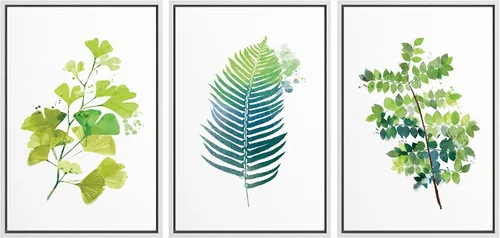 Miniatura 79 de NWT Lienzo enmarcado para pared, juego de arte en acuarela pastel, bosque de montaña oscura, naturaleza silvestre, ilustraciones de arte moderno