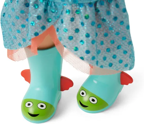 Miniatura 4 de American Girl WellieWishers - Muñeca Camille de 14.5 pulgadas con leotardo azul, falda de sirena, diadema y botas, para mayores de 4 años