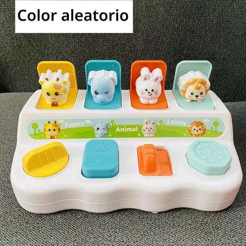 Miniatura 4 de Juguete de causa y efecto para niños pequeños de 2 a 3 años – Juguete de desarrollo con botones y colores – Juguetes de clasificación