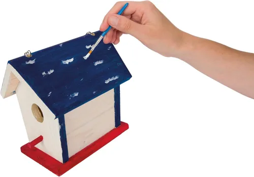 Miniatura 2 de Toysmith - Beetle & Bee - Paint A Bird Base – Juego de manualidades de bricolaje para niños, para exteriores, de casa para pájaros, de 5.25 x 7 x