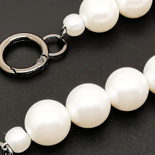 Miniatura 4 de 2 extensiones de correa de cadena de perlas de imitación de 7 pulgadas, cadena de bolso con asa de perla, accesorios de cadena de repuesto