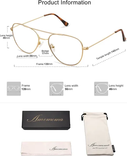Miniatura 6 de Paquete de 3 lentes de lectura retro estilo aviador para hombres y mujeres, diseño cuadrado de moda, bloqueo de luz azul, para lectura