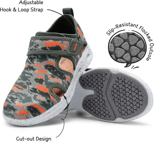 Miniatura 3 de DREAM PAIRS Sandalias para niños y niñas, zapatos de agua con punta cerrada, zapatos de agua de secado rápido para niños pequeñosgrandes