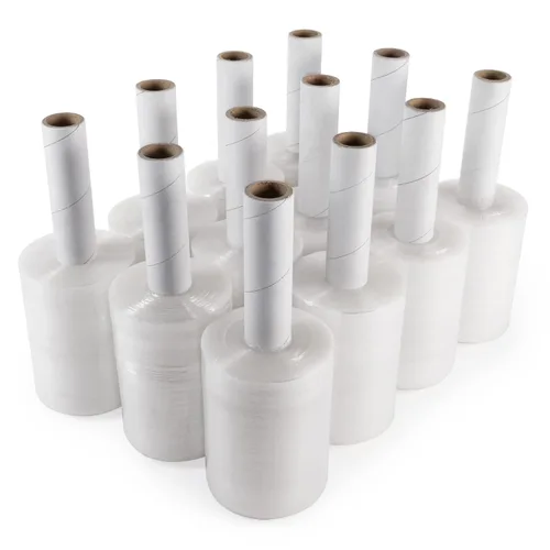 Miniatura 13 de IDL Packaging Mini rollo elástico de 5 pulgadas, 700 pies, calibre 120 (paquete de 2) con un mango de cartón extendido, envoltura de plástico