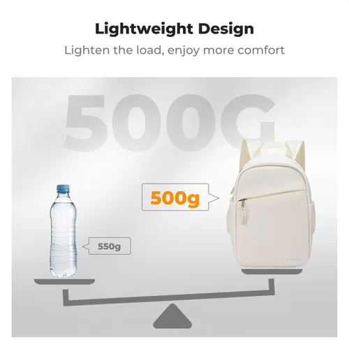 Miniatura 2 de K&F CONCEPT Mochila para cámara, bolsa ligera para fotógrafos, bolsa de fotografía portátil compatible con Canon/Nikon/Sony, color beige Beige-02