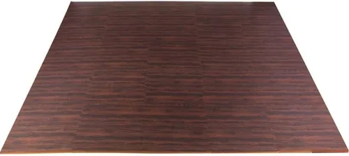 Miniatura 5 de Alfombrilla de espuma estampada de 100 pies cuadrados de 3/8 pulgadas de grosor, estilo de grano de roble de madera oscura