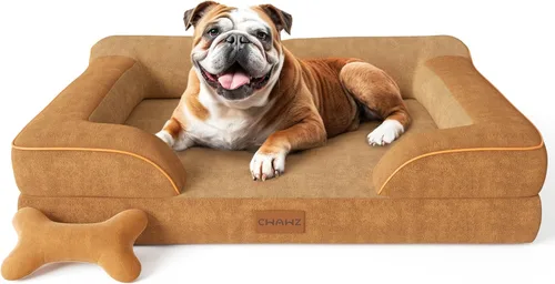 Miniatura 14 de CWAWZ Cama ortopédica para perros extra grandes, cama ortopédica para perros con espuma viscoelástica de gel refrescante, cama impermeable para Negro