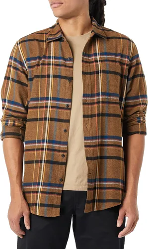 Tienda Essentials Camisa de franela de manga larga para hombre (disponible en tallas grandes y altas)
