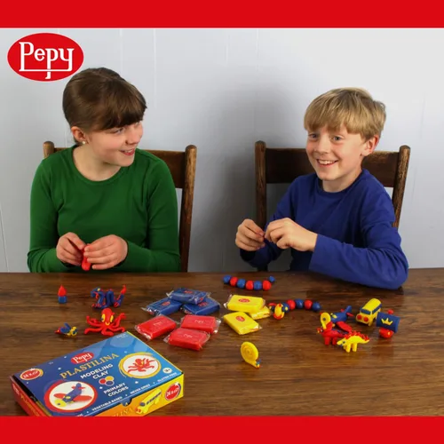 Miniatura 3 de Pepy Plastilina - Arcilla de modelado reutilizable y que no se seca; juego de 24 barras, 1.4 onzas cada una, 8 de cada 3 colores, perfecto