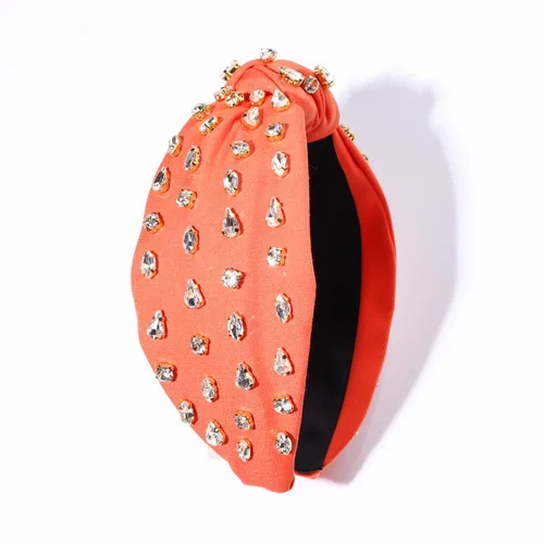 Miniatura 5 de NVENF Diadema de Bandera Americana para Mujeres Diadema del 4 de Julio Accesorios Diadema Anudada de Cristal con Diamantes de Imitación Rojo Blanco