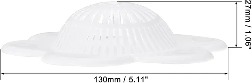 Miniatura 2 de uxcell Colador para fregadero de cocina, tapón de eliminación de fregadero de silicona, colador de pelo flexible, color blanco, 2