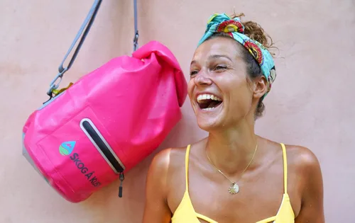 Miniatura 7 de Skog Å Kust DrySak - Bolsa impermeable con tapa enrollable para viajes y al aire libre - tamaños de 5, 10 y 20 litros Rosa
