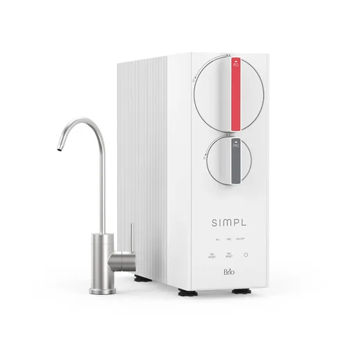 Miniatura 10 de Sistema de Filtro de Agua sin Tanque Brio SIMPL de Ósmosis Inversa para Agua Potable Limpia Filtración RO de 0.0001 Micrones de 4 Etapas Bajo