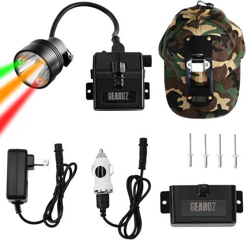 Miniatura 8 de GearOZ Coon - Luces de caza para Coyotes Hog Predators, 10 W recargable e impermeable IPX5, 6 modos de iluminación, 45000LUX LED de 4