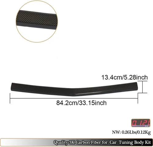 Miniatura 5 de Centro de labio delantero de fibra de carbono para Cadillac CTS-V Coupe Sedan 2009-2015 Alerón superior de barbilla Vents Cover Flaps