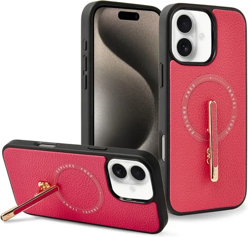 Miniatura 12 de CUSTYPE Funda para iPhone 13 Pro Max de 6.7 pulgadas con soporte, funda de cuero delgada con soporte de 2 vías, compatible con MagSafe, funda
