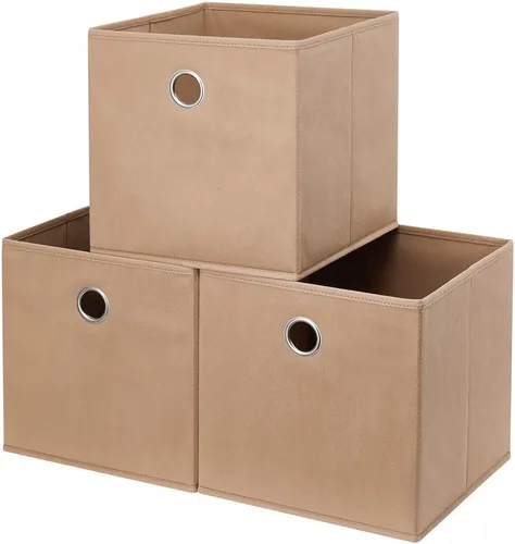 Miniatura 9 de QY-SC20-3 - Cubos organizadores de cubículos de 11 x 11 x 11 pulgadas, cajones de almacenamiento de tela, cajas de almacenamiento plegables, cubos