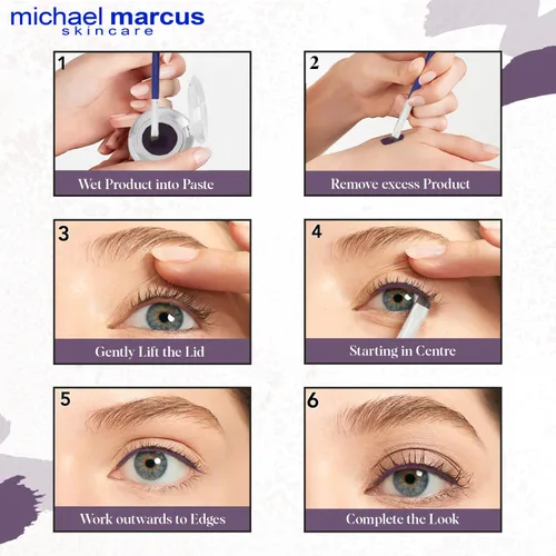 Miniatura 3 de michael marcus Delineador de ojos para pastel de maquillaje (amatista), prensado en seco, de larga duración, color vibrante y resistente a