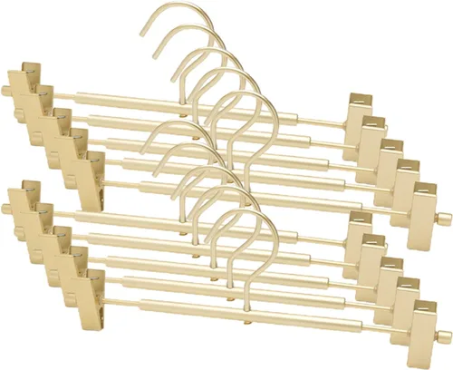 Miniatura 8 de VALINK Colgador de falda de metal, percha de pantalones de aleación de aluminio con clip, multifunción, portátil, no se oxida ni se decolora