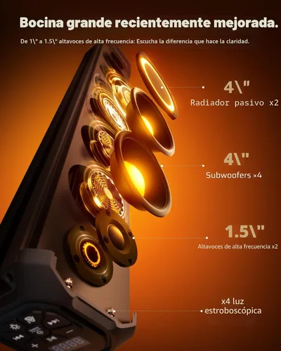 Miniatura 3 de Ehaho Barra de sonido UTV de 8 altavoces de 35 pulgadas, altavoces Bluetooth para carrito de golf [RGB y luz estroboscópica que cambia de color]