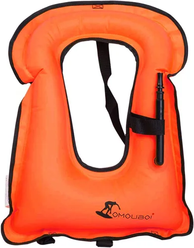 Miniatura 9 de OMOUBOI Chaleco inflable de esnórquel, chaleco de natación para adultos, chaleco de esnórquel, chaqueta de flotabilidad inflable, chaquetas de buceo