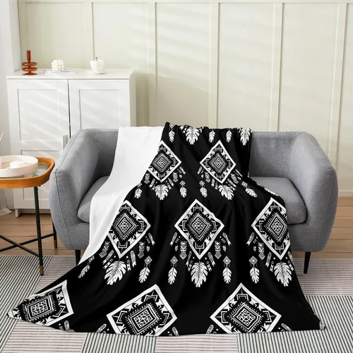 Miniatura 10 de Erosebridal Western Cowgirl Blanket 40x50 Western Cowboy Fleece Flannel Blanket for Bed Sofa Crib Horseshoe Boots Southwestern Fuzzy Plush Throw