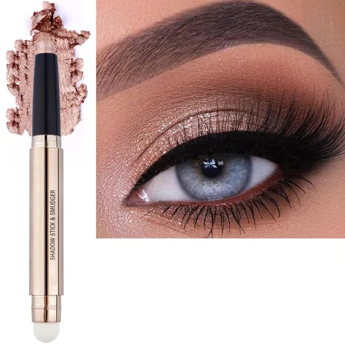 Miniatura 14 de Barra de Sombra de Ojos Negra, Lápiz de Sombra de Ojos Individual Cremoso Suave con Brillo, Barra Iluminadora de Sombra de Ojos Hipoalergénica Negro