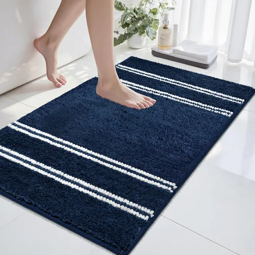 Miniatura 12 de Alfombras de baño antideslizantes, lavables, de 24 x 17 pulgadas, ultra suaves, súper absorbentes, para suelo de baño, alfombra de baño de chenilla