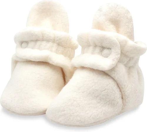 Zutano Unisex Fleece Baby Booties, Soft Sole and Non Slip Stay On Slipper Socks for InfantToddler, Girls, Boys 3-24 Months