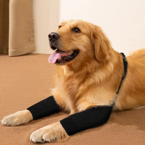 Miniatura 6 de Traje de recuperación para perros para piernas delanteras, mangas de recuperación para perros después de una cirugía con banda elástica, coderas