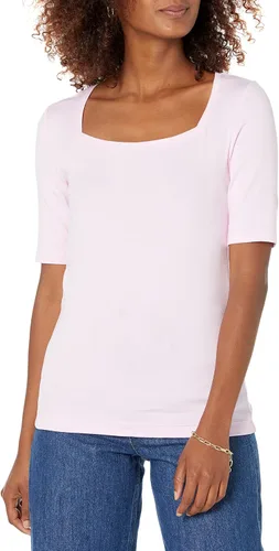 Miniatura 75 de Amazon Essentials - Camiseta de manga corta y cuello cuadrado para mujer